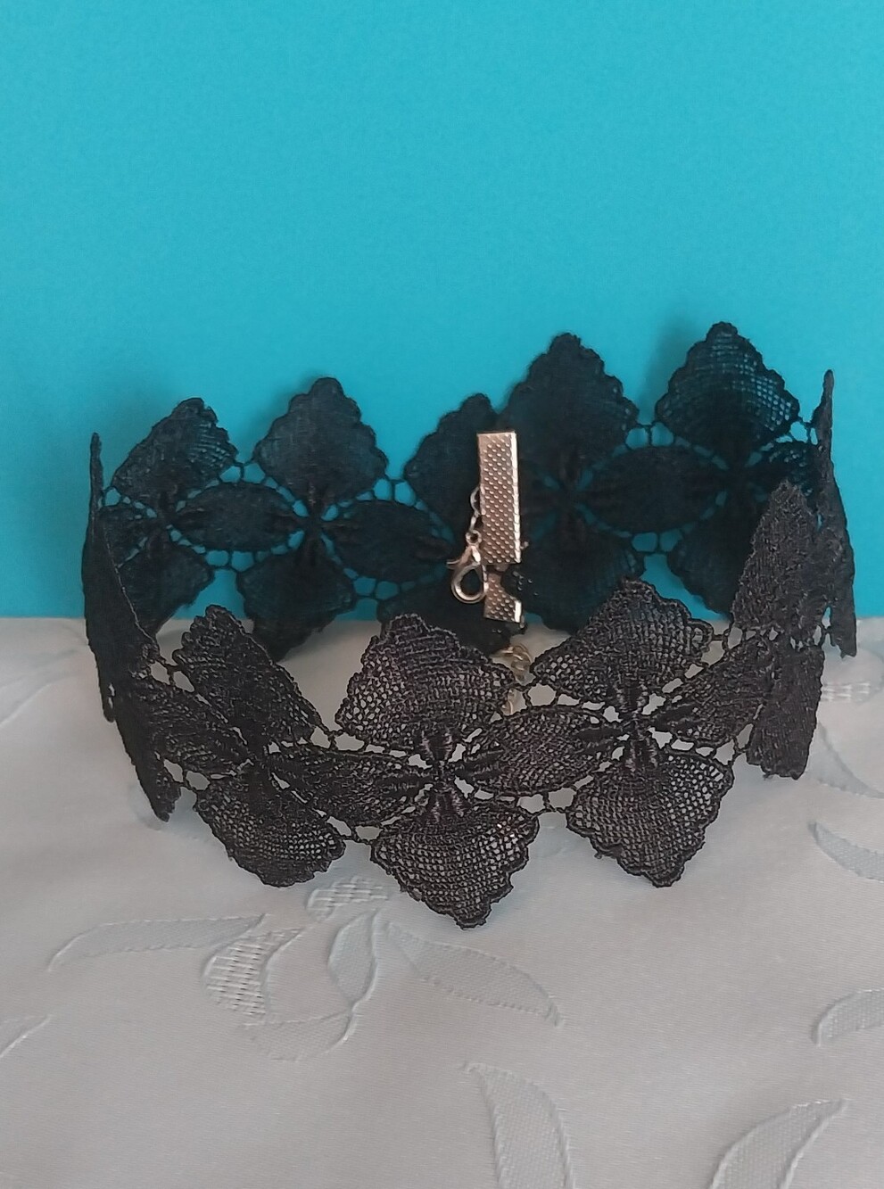 Black Floral Lace Choker Necklace